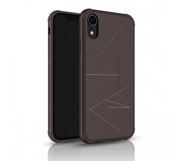 Magnetický kryt iPhone XR - hnedý